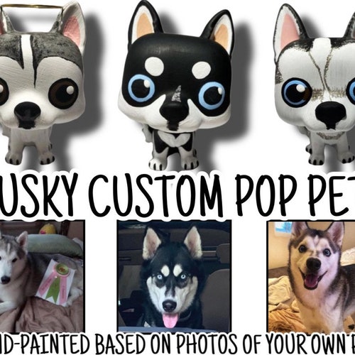 Husky Pop Pet Custom Funko Pop Siberian 