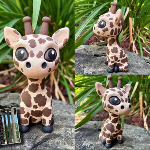 giraffe figurine, gifts for zookeepers, giraffe lovers, giraffe painting, giraffe art, wild animal art, jungle animals