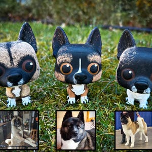 custom akita figurine, cartoon akita art, american akita, gifts for akita lovers, pet memorial, akitas, akita dog painting, custom dog art