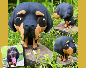 bloodhound figurine, bloodhound lovers, bloodhound art, hound dog, bloodhound painting, pet memorial, bloodhound gifts