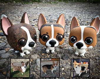 custom corgi figurine, pembroke welsh corgi, cardigan welsh corgi, corgi art, corgi painting, pet memorial, cartoon dog art, cartoon corgi