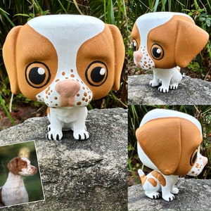 Bretagne beeldje, Bretagne spaniel, jachthond kunst, vogel hond kunst, Bretagne schilderij, Bretagne hondenliefhebbers, huisdier gedenkteken, Bretagne kunst, honden