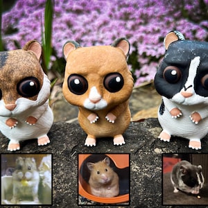 custom hamster figurine, hamster art, hamster gifts, hamster lovers, hamster accessories, rodent art, hamster toys, pet memorial, small pet