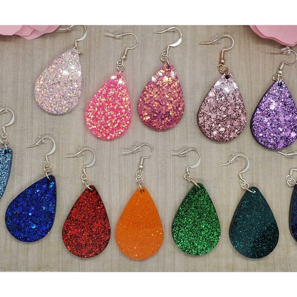 Orange Resin Earrings Etsy