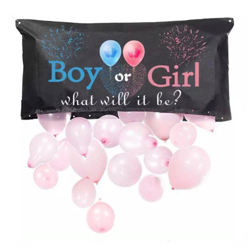Gender Reveal Balloon Drop Bag Baby Announcement Shower Etsy