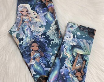 SOFORTKAUF 128 Leggins Mädchen - Meerjungfrau, Kinderhose