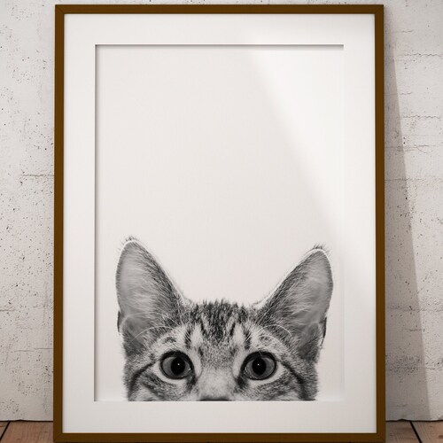 Funny Cat Art Cat Print Wall Decor Printable Art Cat Lover Etsy