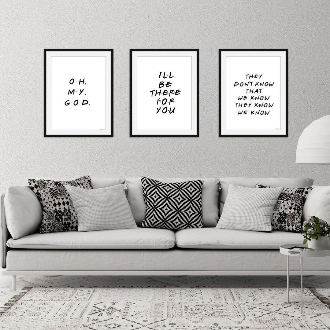 Midoro Friends TV Show Quote Poster - Unframed, Friends Quotes