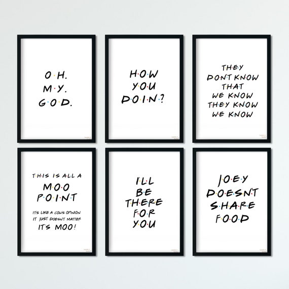 Friends Stickers Printable  Friends tv quotes, Friends tv, Phone