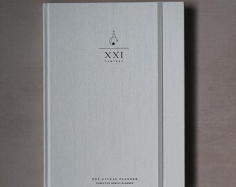 Undated Weekly Astrology Planner in Pearl Silk Hardcover by The Astral Planner | Goal Setting, Self-Care, and Intentional Living Guidance