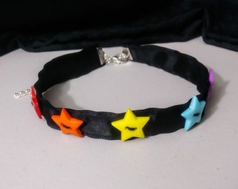 Gargantilla arcoíris Gargantilla de estrella Gargantilla negra Gargantilla linda Gargantilla de anime Gargantilla DDLG Gargantilla Petplay Gargantilla de gatito Gargantilla delgada