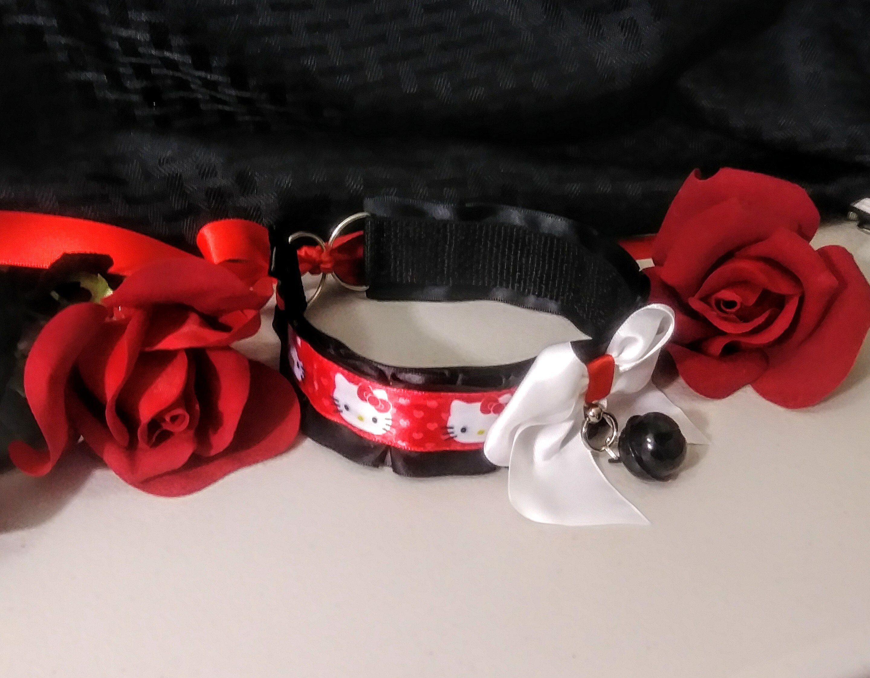 Hello Kitty Sexy Choker Collar Valentine's Day Black Etsy
