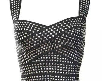 studded bustier top