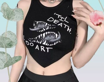 Emo Crop Top Etsy Emo Crop Top Etsy