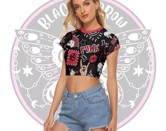 tight graphic crop top