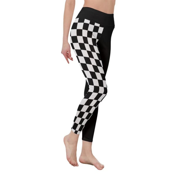 Split leg checkered leggings XS - 4XL