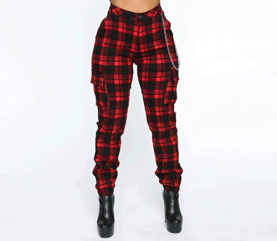 men's plaid cargo pants