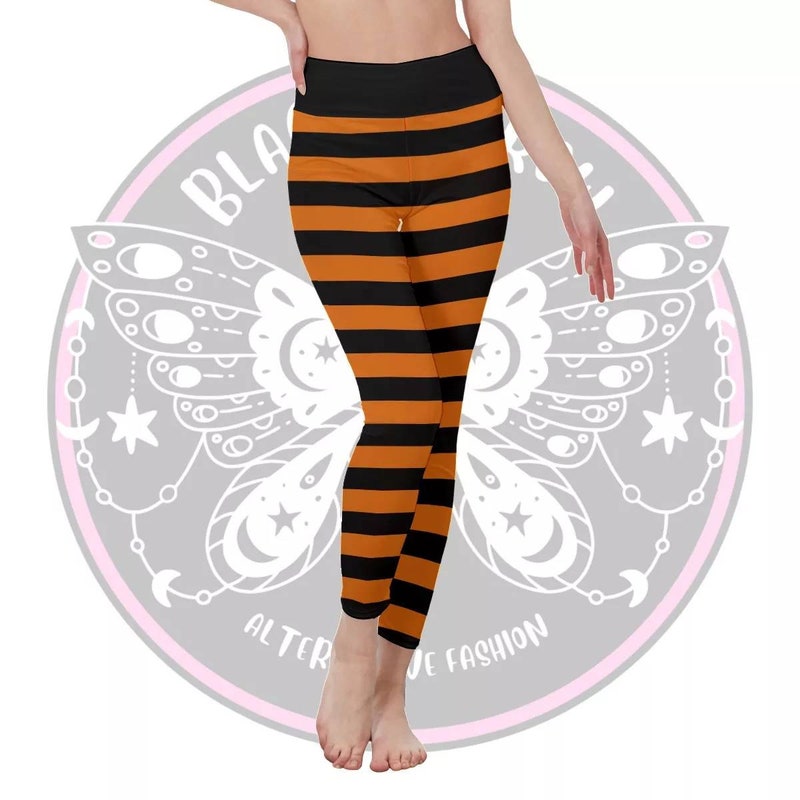 Bad Witch (Orange Stripe) - Adult Leggings main image 1