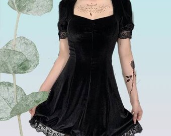 black mini work dress