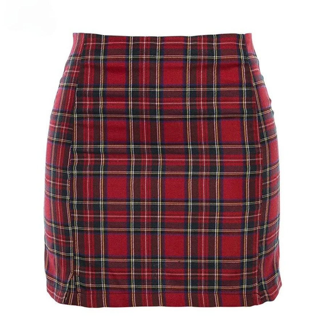 Tartan Bodycon mini skirt plaid mini skirt gothic pencil | Etsy