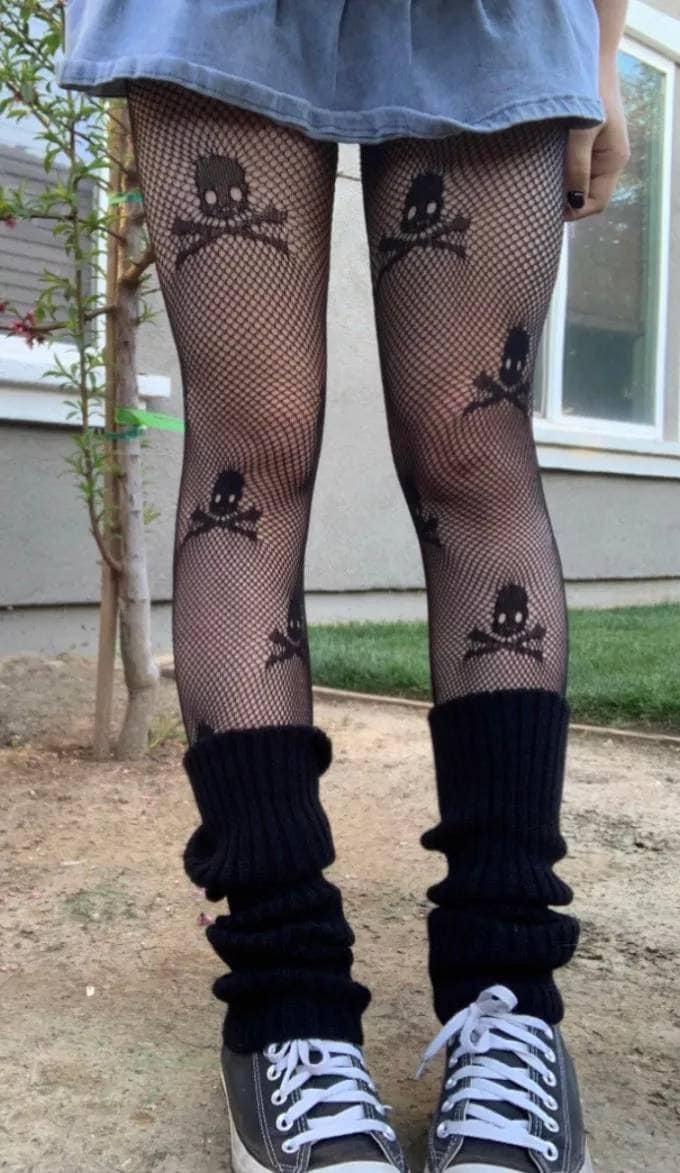 Mall Goth Knee High Leg Warmers / Acrylic Wool Warm Knitted | Etsy