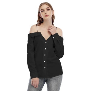 V Neck Cold Shoulder 