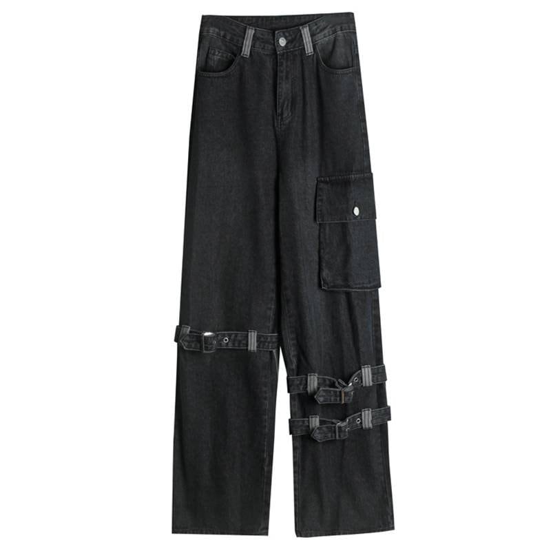 Black Baggy Cargo Pants Tripp Pants Grunge Goth High Waist | Etsy