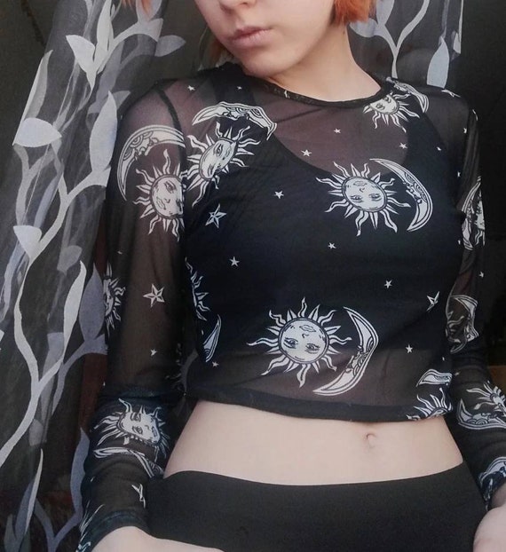 sheer moon and stars top