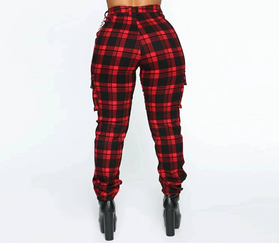 plaid cargo pants