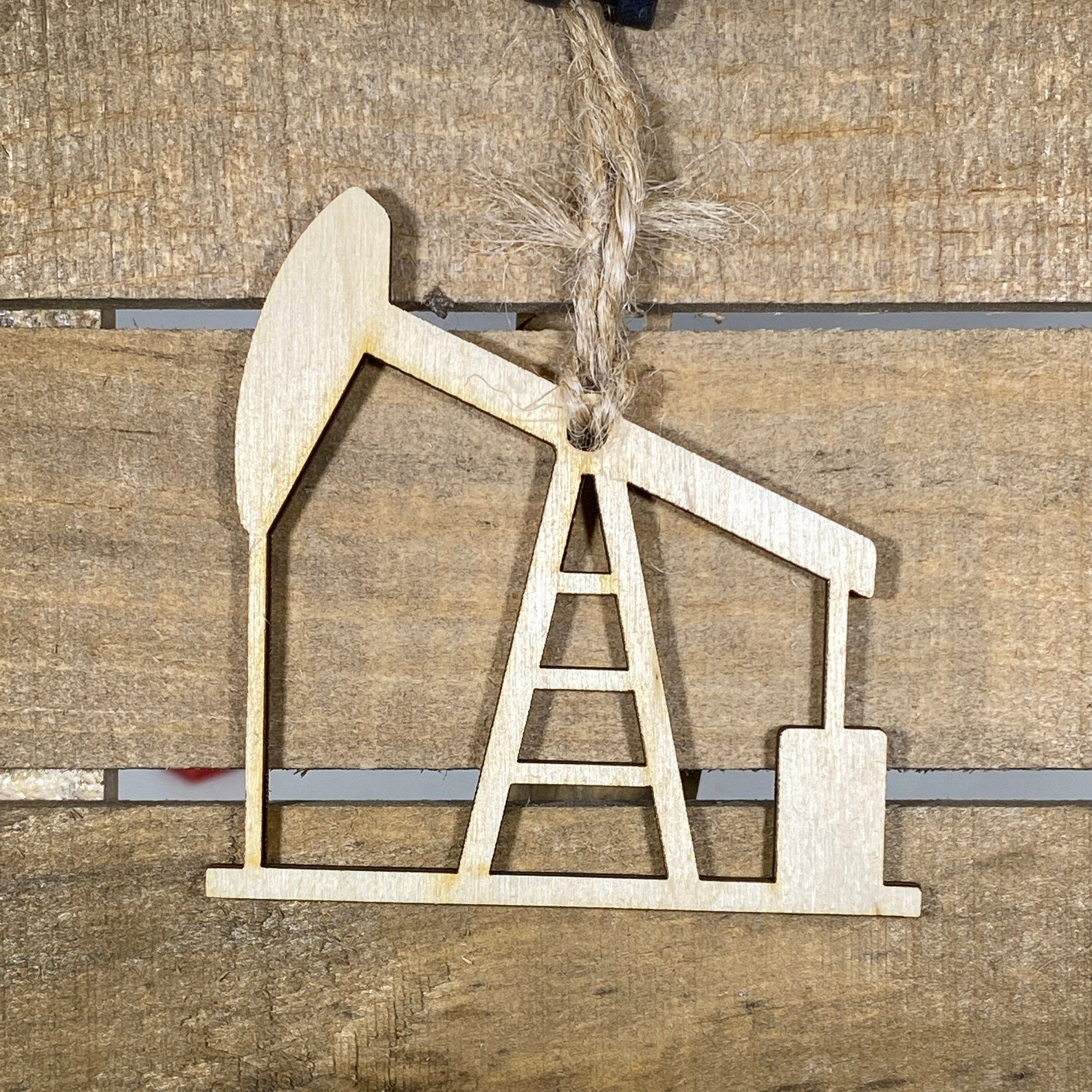 Oil Pump Jack Wooden Christmas Ornaments Etsy