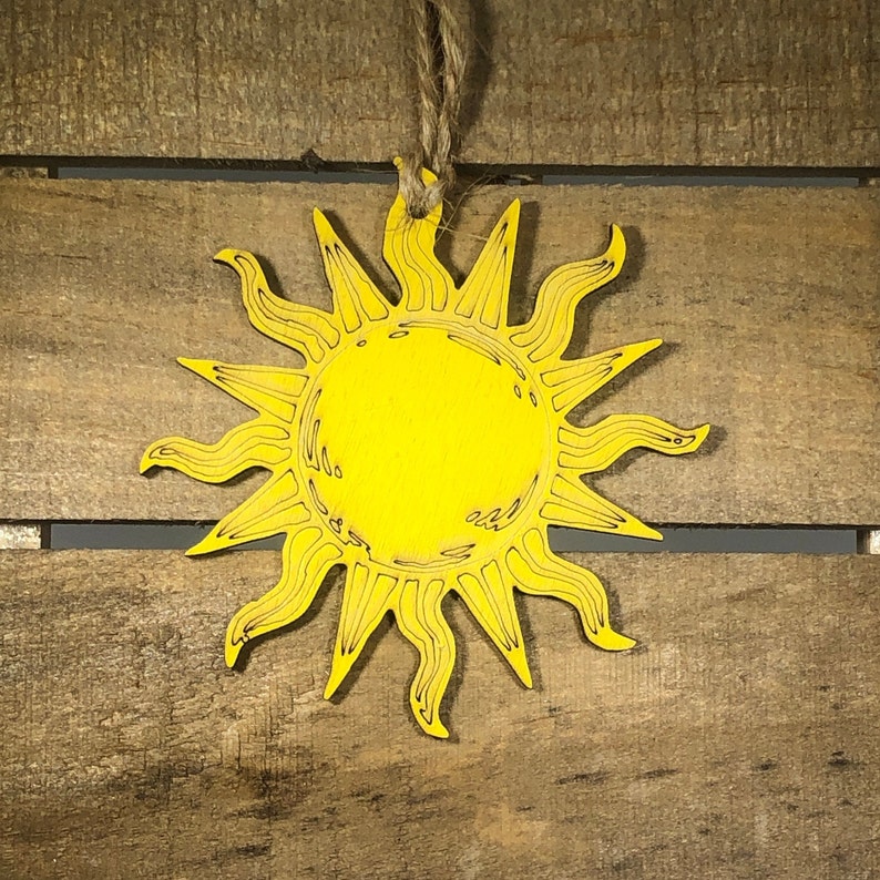 Boho Sonne Weihnachten Holz Ornamente - Etsy.de
