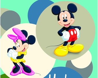 Kleurplaten Mickey en Minnie voor kinderen (pdf)
