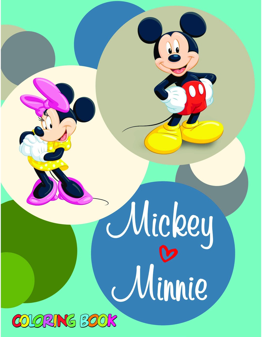 Mickey and Minnie Coloring Pages for Kids (PDF) - Etsy