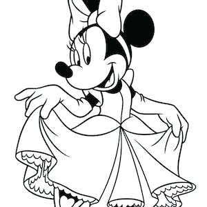 Mickey and Minnie Coloring Pages for Kids (PDF) - Etsy