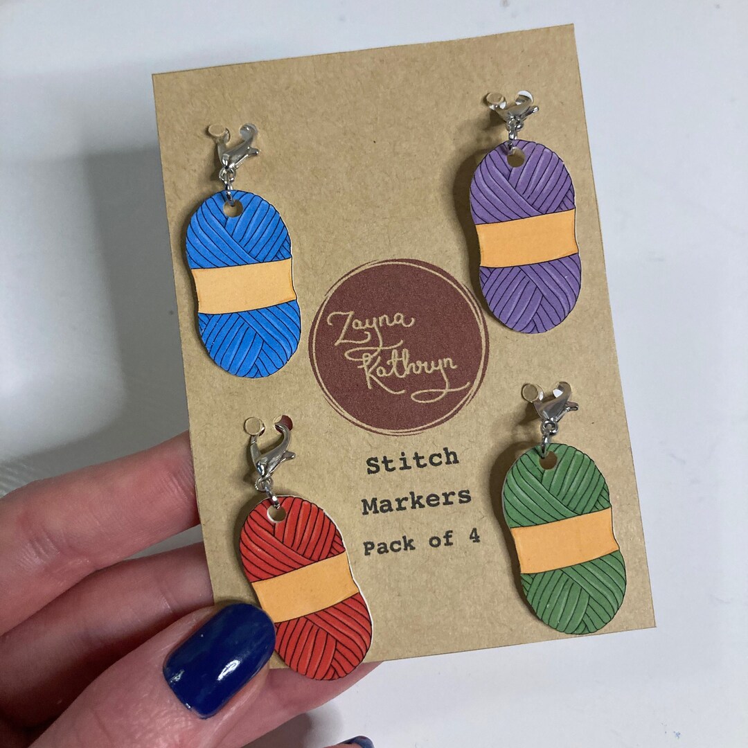 Yarn Ball Stitch Markers pack of 4 Etsy