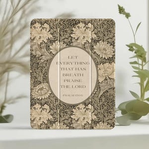 Psalm 150:6 iPad Tasche Bibel Vers A16 11.Gen Air 13 Zoll M4 M3 2025 Abdeckung Mini 7 6 5 4 10.9. Vintage Pro 12.9&quot;10.9 10.2 William Morris