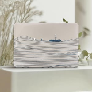 水上を歩く MacBook ケース Pro 14 16 インチ Air 13.6 Neo 15 インチ M5 M4 M3 M2 M1 ニュートラル クリスチャン カバー 2026 2025 A3404 ミニマリスト 宗教ギフト