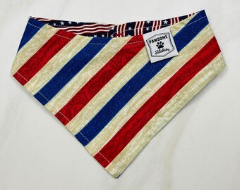 USA, Custom Dog Bandana, Reversible dog bandana, cute dog bandana, personalized dog bandana, dog gift,