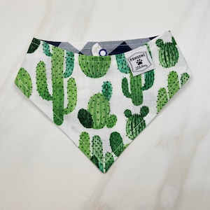 Cactus dog bandana, Custom Dog Bandana, Reversible dog bandana, personalized dog bandana, dog gift, dog bandana