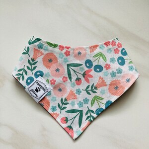 Pastel floral Custom Dog Bandana, personalized dog bandana, dog gift, dog bandana, girl dog bandana