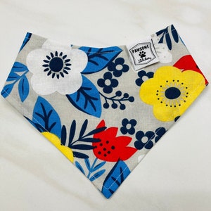 Modern flowers Custom Dog Bandana,dog girl bandana, personalized dog bandana, dog gift, dog bandana