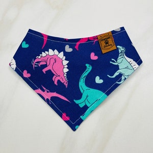 Dinosaurs! Custom Dog Bandana, Reversible dog bandana, cute dog bandana, personalized dog bandana, dog gift, dog boy bandana