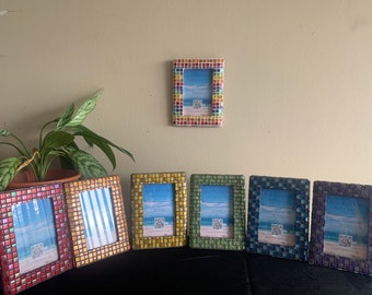 MOSAIC FRAME Small picture frame with glass mosaic tiles Bridesmaid gift New house gift