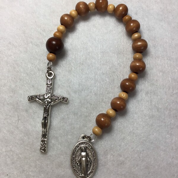 Wooden Travel  Rosary Pocket Chaplet