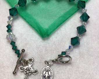 Emerald  Rosary Bracelet