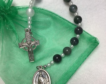 St.  Patrick Pocket Rosary, Irish Pocket Prayer Beads, Rosary Chaplet