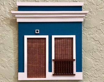 Casita Calle Sol, Old San Juan, Puerto Rico - 5.5" x 5"