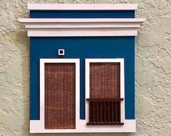 Casita Calle Sol, Old San Juan, Puerto Rico - 5.5" x 5"