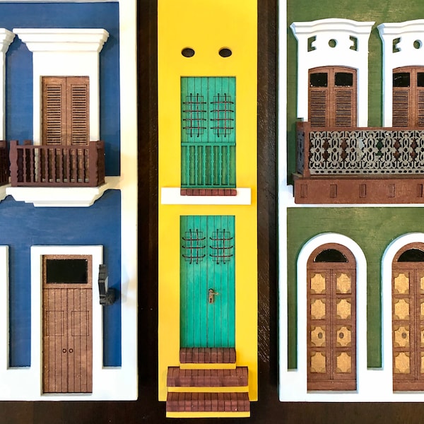 La Casa Estrecha; Calle Tetuán, Old San Juan, Puerto Rico - 9.25" x 2.25"