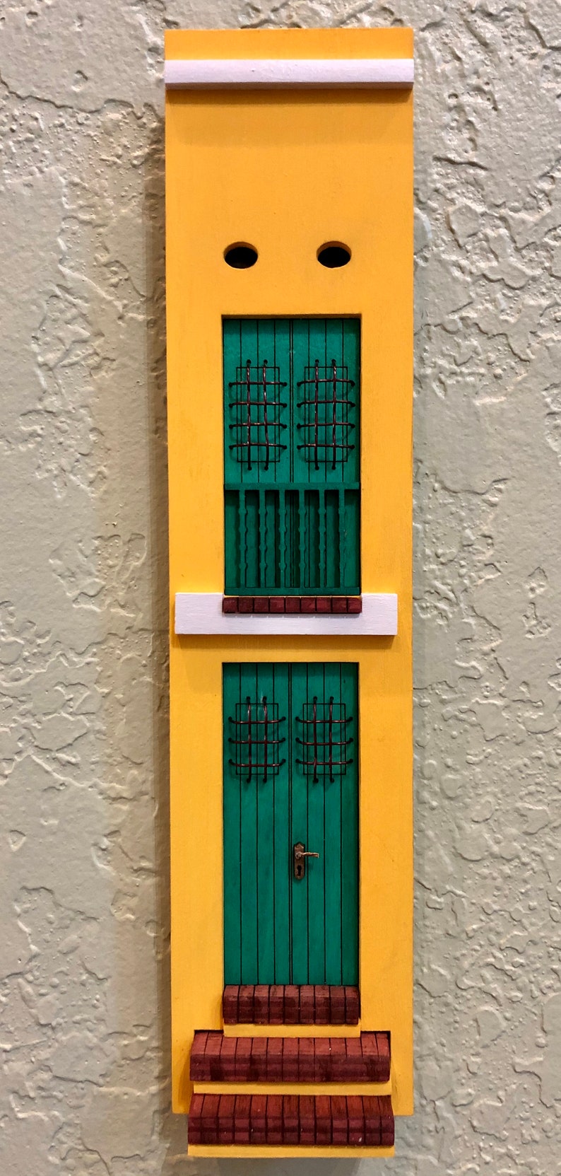 La Casa Estrecha Calle Tetuán, Old San Juan, Puerto Rico 9.25 x 2.25 Yellow
